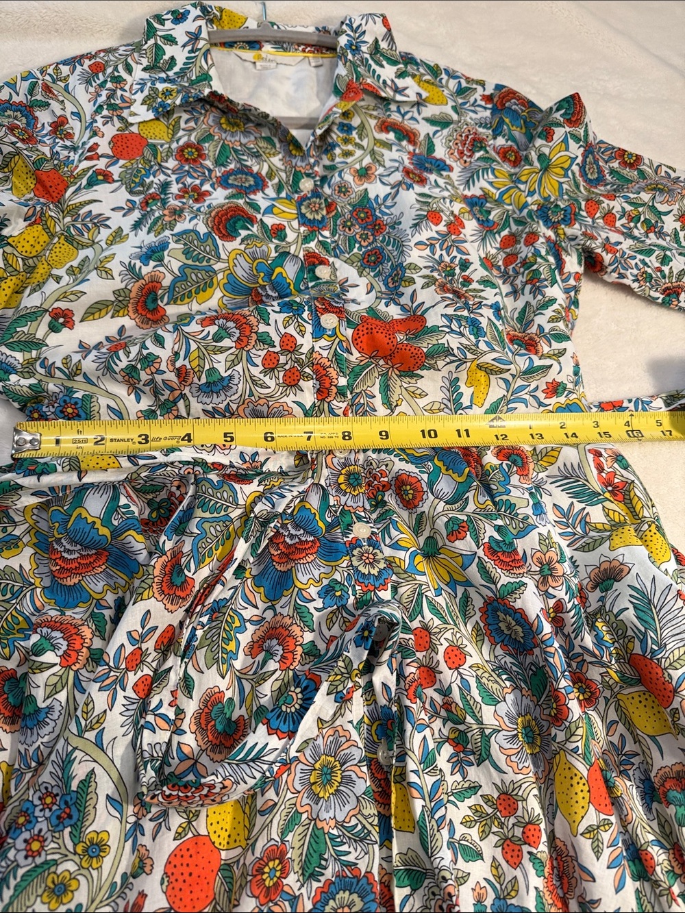 Fabulous Boden Midi Kitty Shirt Dress with Long Sleeves and Tie Waist - Picture 6 of 7